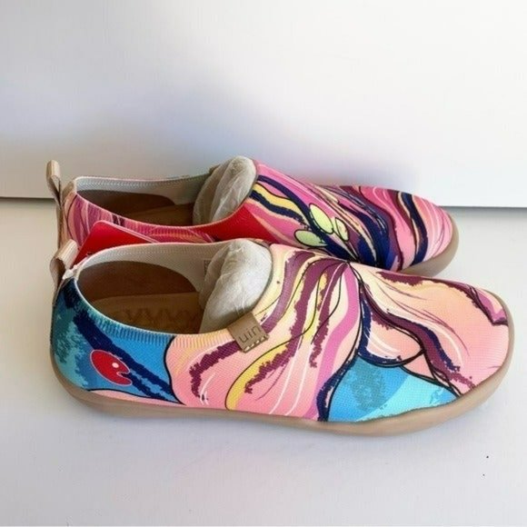 Size 10.5 NWT UIN Slip On Shoes Knitted Upper Lily Blossom - Picture 5 of 7